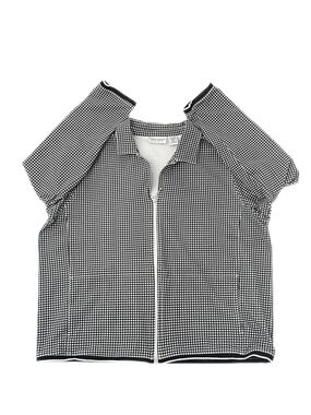 Kim Rogers Gingham Full Zip Knit Cardigan XL